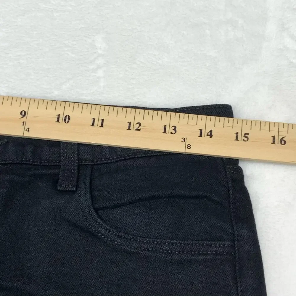 J BRAND Black Jeans Womens sz 28 Ruby Frayed Hem Fringe Western Festival Stretch